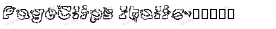 PageClips Italic字体转换